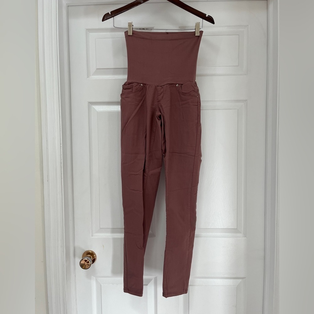 YMI maternity pants in plum colour size medium